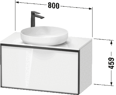 Vitrium Тумба под консольную раковину, подвесная 61