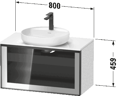 Vitrium Тумба под консольную раковину, подвесная 19