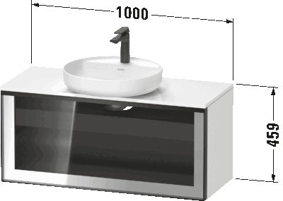 Vitrium Тумба под консольную раковину, подвесная 19