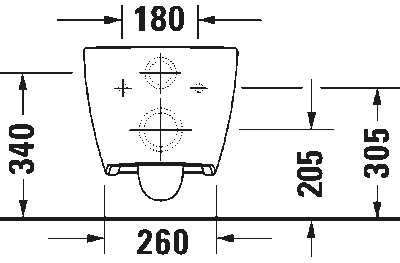 Viu Унитаз подвесной компакт Duravit Rimless без смывного края с вертикальным смывом вкл. крепление Durafi © 4 11