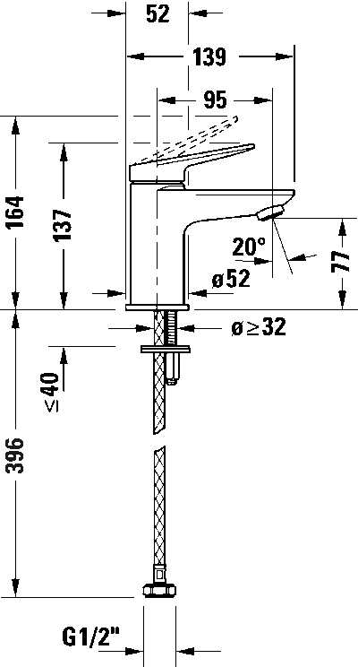 Wave Однорычажный смеситель для умывальника 19