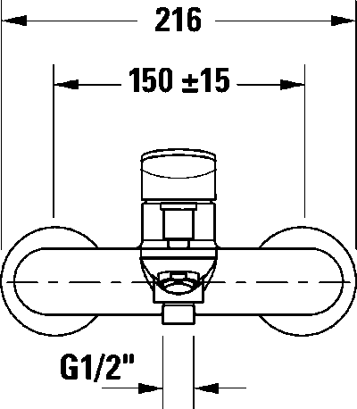 Wave Однорычажный смеситель для ванны открытый монтаж 20