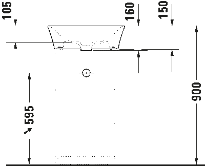 White Tulip Умывальник для мебел без перелива без площадки под смеситель включая выпуск  керамической крышкой включая кр 8