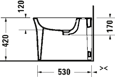 White Tulip Биде напольное с переливом 12