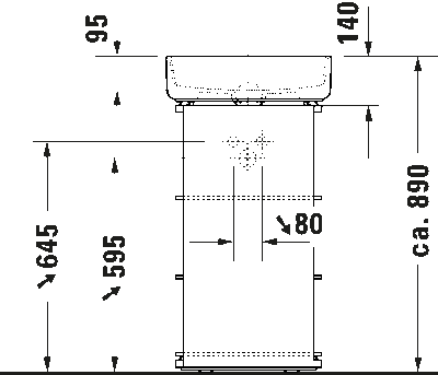 White Tulip Тумба под раковину напольная 35