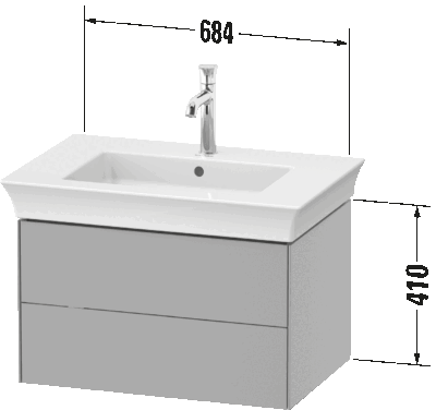 White Tulip Тумба под раковину подвесная 65