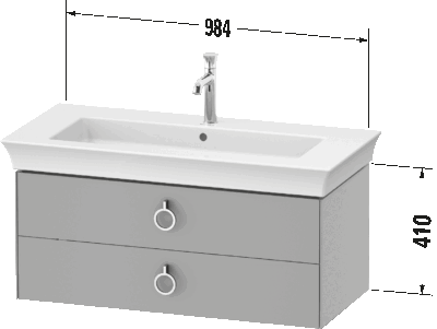 White Tulip Тумба под раковину подвесная 67