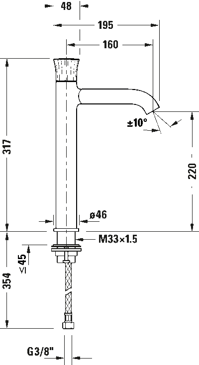 White Tulip Однорычажный смеситель для умывальника 16