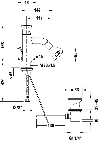 White Tulip Однорычажный смеситель для биде 11