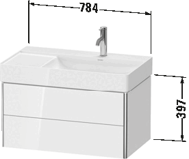 XSquare Тумба под раковину подвесная 24