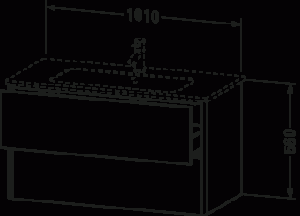 XSquare Тумба под раковину подвесная 25