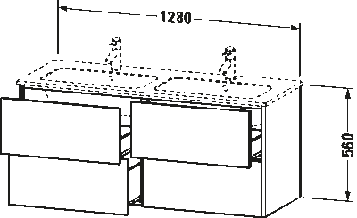 XSquare Тумба под раковину подвесная 24