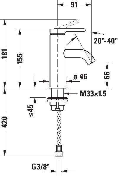 C.1 Однорычажный смеситель для умывальника 61
