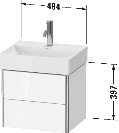 XSquare Тумба под раковину подвесная 25