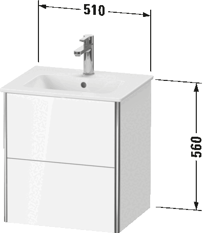 XSquare Тумба под раковину подвесная 25