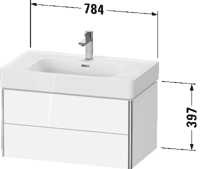 XSquare Тумба под раковину, подвесная 25