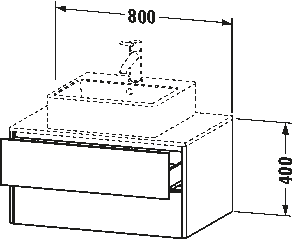 XSquare Тумба под консольную раковину, подвесная 25
