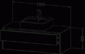 XSquare Тумба под консольную раковину, подвесная 24