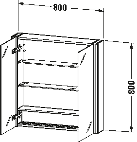 XSquare Зеркальный шкаф 25