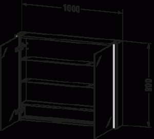 XSquare Зеркальный шкаф 25