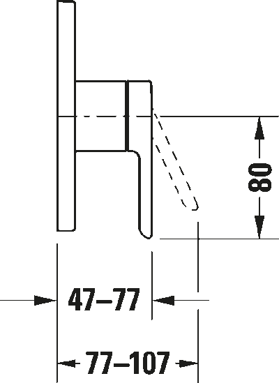 C.1 Однорычажный смеситель  скрытого монтажа Включает: видимые части без комплекта для скрытого монтажа 8