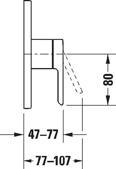 C.1 Однорычажный смеситель  скрытого монтажа с переключателем на 2 потребителя 11