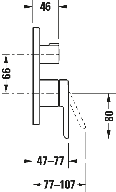 C.1 Однорычажный смеситель  скрытого монтажа с переключателем на 2 потребителя 9