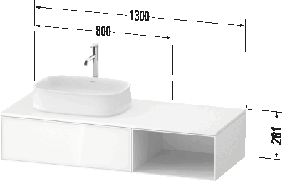 Zencha Тумба под консольную раковину, подвесная 15