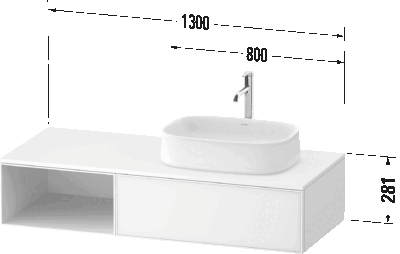 Zencha Тумба под консольную раковину, подвесная 15