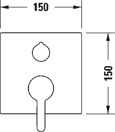 C.1 Однорычажный смеситель  скрытого монтажа с переключателем на 2 потребителя 7