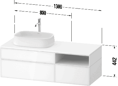 Zencha Подвесная тумба под консольную раковину 15