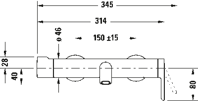C.1 Однорычажный смеситель для ванны открытый монтаж 11