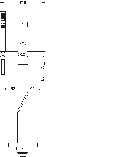 C.1 Однорычажный напольный смеситель для ванны 27