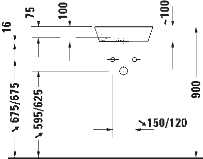 Cape Cod Раковина без площадки под смеситель 6
