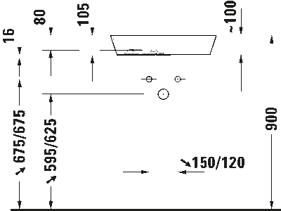 Cape Cod Раковина без площадки под смеситель 8