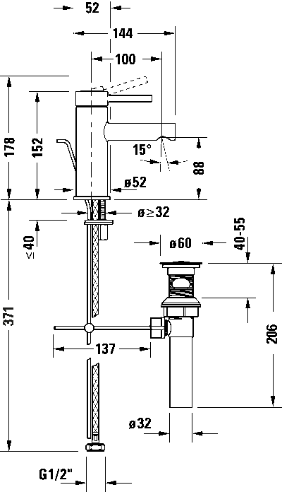 Circle Однорычажный смеситель для умывальника 14