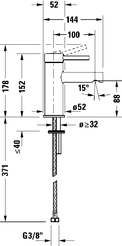 Circle Однорычажный смеситель для умывальника 6