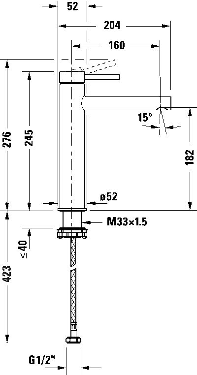 Circle Однорычажный смеситель для умывальника 14