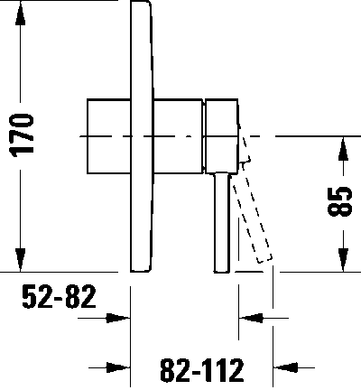 Circle Однорычажный смеситель  скрытого монтажа Включает: видимые части без комплекта для скрытого монтажа 7