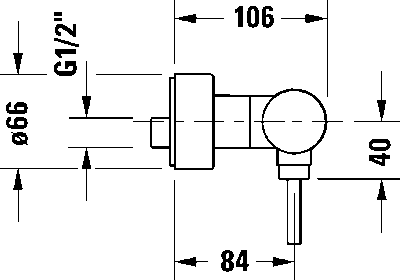 Circle Однорычажный смеситель для душа открытого монтажа 14