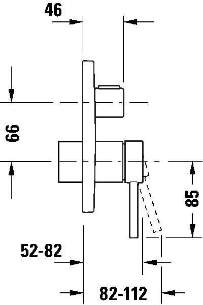 Circle Однорычажный смеситель  скрытого монтажа с переключателем на 2 потребителя 7