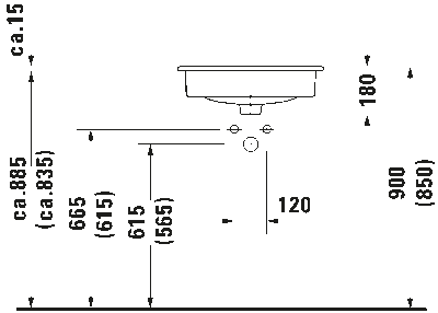 D-Code Умывальник встраиваемый 6