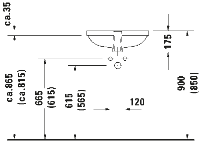 D-Code Умывальник встраиваемый 4