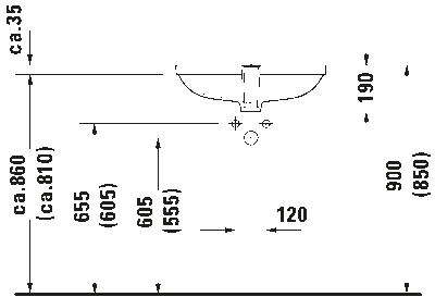 D-Code Умывальник встраиваемый 6