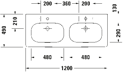 D-Code Двойной умывальник 8