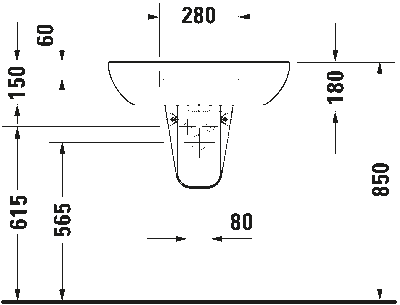 D-Code Умывальник с переливом 6