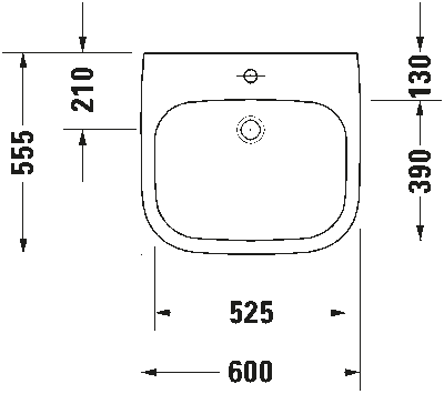D-Code Умывальник медицинский Vital Med без перелива 3