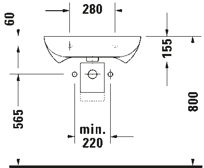D-Code Умывальник медицинский Vital Med без перелива 5