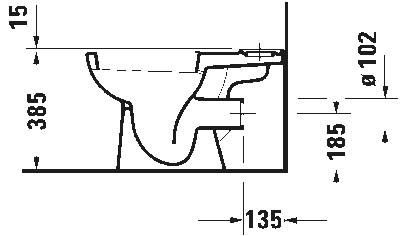 D-Code Унитаз комбинированный с вертикальным смывом 4