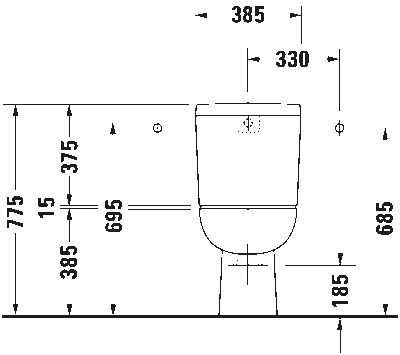 D-Code Унитаз комбинированный с вертикальным смывом 11